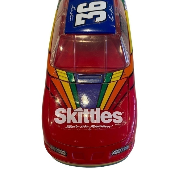 ERNIE IRVAN #36 Skittles NASCAR 1998 Car Candy Dispenser. Vintage - Picture 6 of 14
